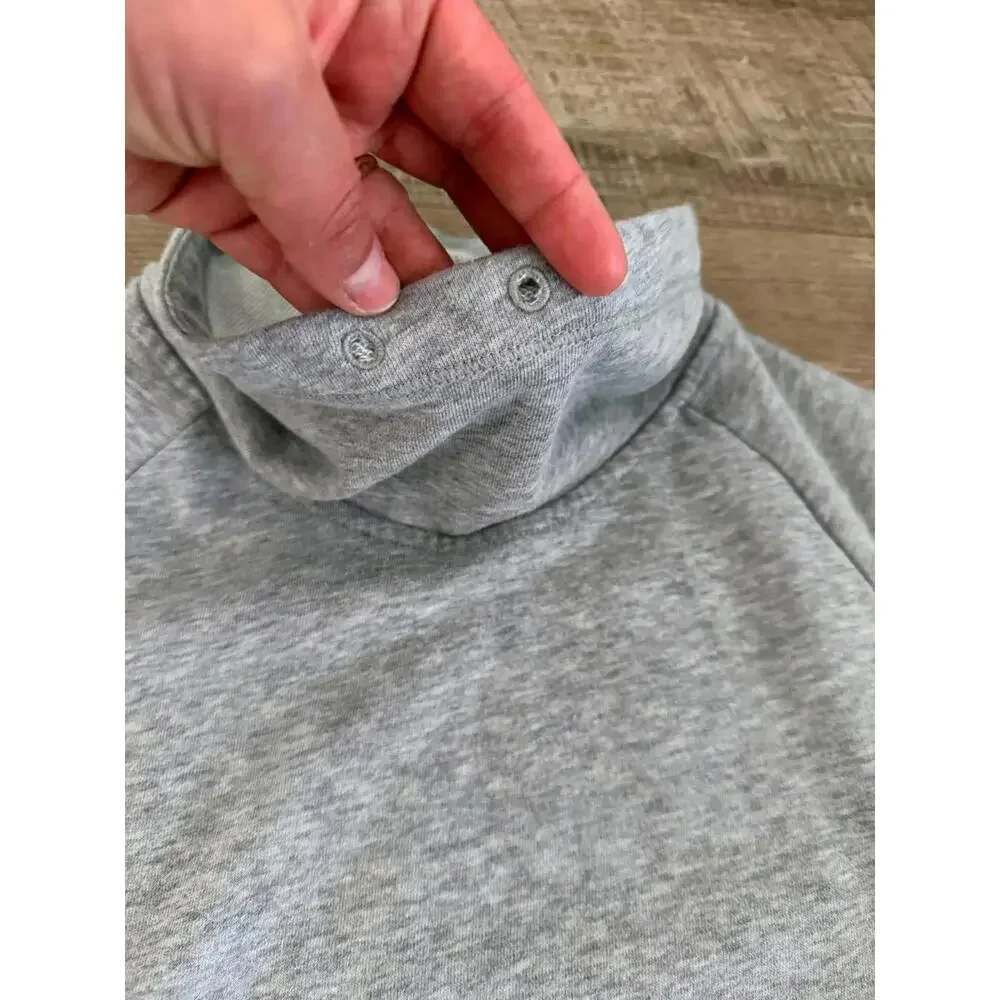 Adidas Sweatshirt Women's Medium Gray Pullover Funnel Neck - Picture 5 of 9
